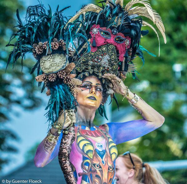 A model at the 2019 World Bodypainting Festival. - Sputnik International