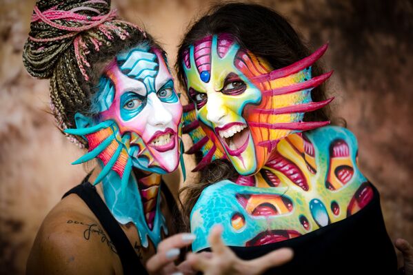 Models at the 2019 World Bodypainting Festival. - Sputnik International