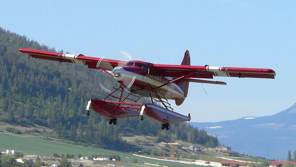 This April 29, 2005 photo released by John Olafson, shows an aircraft with tail number N455A, leaving Vernon, British Columbia, Canada and headed to Alaska. - Sputnik International