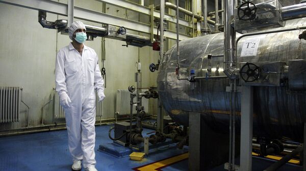 In this Saturday, Feb. 3, 2007 photo, an Iranian technician walks through the Uranium Conversion Facility just outside the city of Isfahan 255 miles (410 kilometers) south of the capital Tehran, Iran - Sputnik International