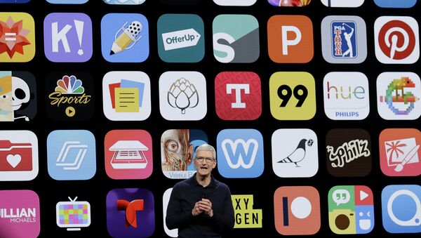 Apple CEO Tim Cook speaks during an announcement of new products at the Apple Worldwide Developers Conference in San Jose, Calif. - Sputnik International