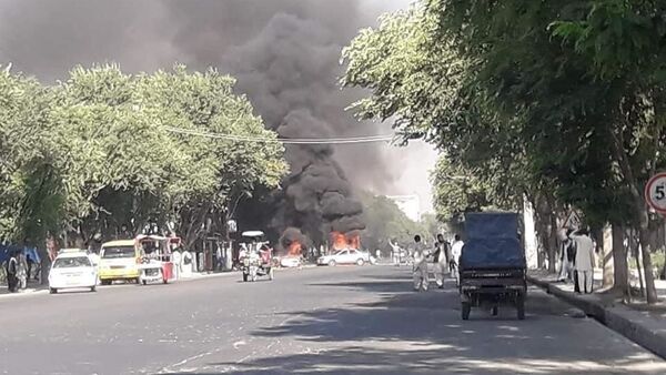 An explosion hits Kabul University, 19 July, 2019 - Sputnik International