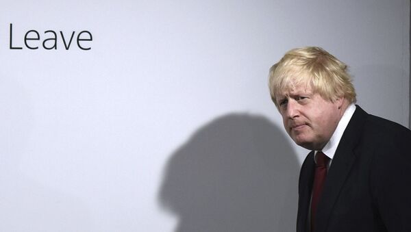 FILE - In this Friday, June 24, 2016 file photo, Vote Leave campaigner Boris Johnson arrives for a press conference at Vote Leave headquarters in London - Sputnik International