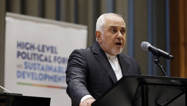 Iran's Foreign Minister Javad Zarif addresses the High Level Political Forum on Sustainable Development, at United Nations headquarters - Sputnik International