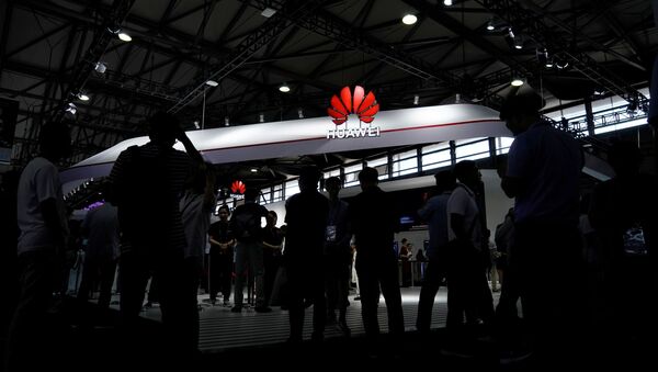 A Huawei logo is pictured at Mobile World Congress (MWC) in Shanghai, China June 28, 2019 - Sputnik International