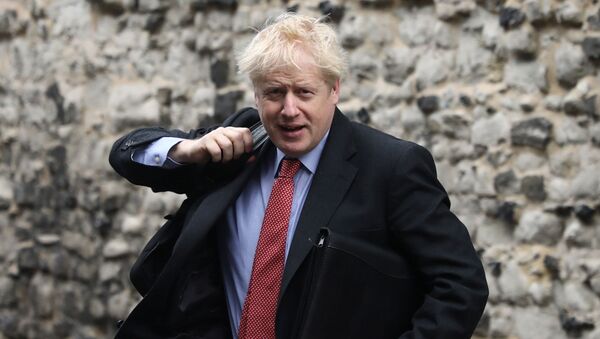 Boris Johnson, a leadership candidate for Britain's Conservative Party, arrives at offices in central in London, Britain, July 19, 2019 - Sputnik International