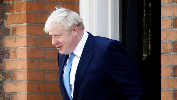 Boris Johnson is seen outside his office after being announced as Britain's next Prime Minister in London, Britain July 23, 2019 - Sputnik International