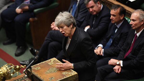 Britain's Prime Minister Theresa May speaks at the House of Commons in London, Britain June 26, 2019 - Sputnik International