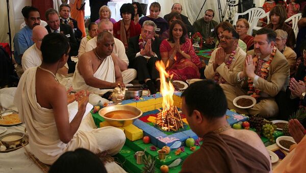 Yajna is a fire deity ritual, common in puja (pooja, Hindu prayers) - Sputnik International