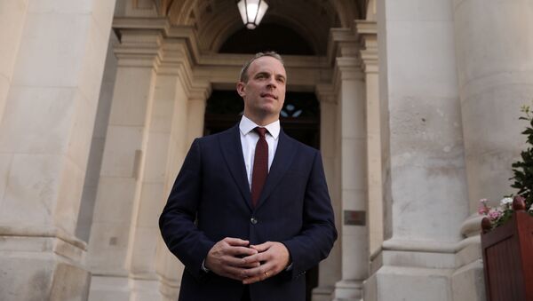 Dominic Raab is seen at the Foreign and Commonwealth building after being appointed as the Foreign Secretary by Britain's new Prime Minister Boris Johnson in London, Britain, July 24, 2019 - Sputnik International