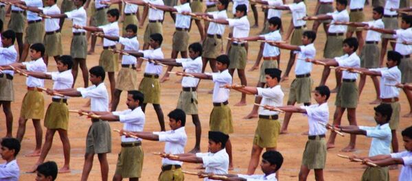 Rashtriya Swayamsewak Sangh drill Rashtriya Swayamsewak Sangh drill - Sputnik International