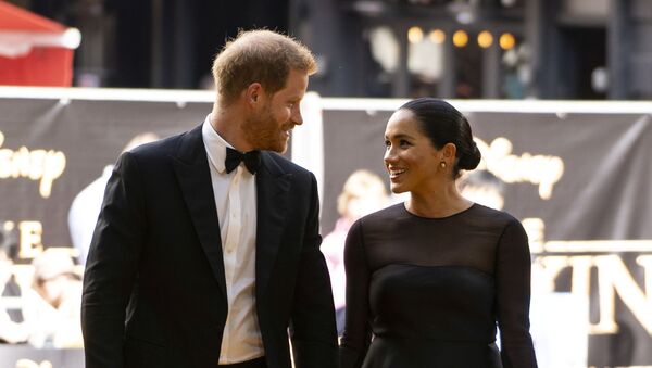 Britain's Meghan, Duchess of Sussex, and Prince Harry, Duke of Sussex, arrive for the European premiere of the film The Lion King in London, Britain July 14, 2019 - Sputnik International