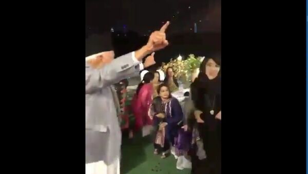 Screenshot of a video showing Kashmiri leader Farooq Abdullah dancing  - Sputnik International