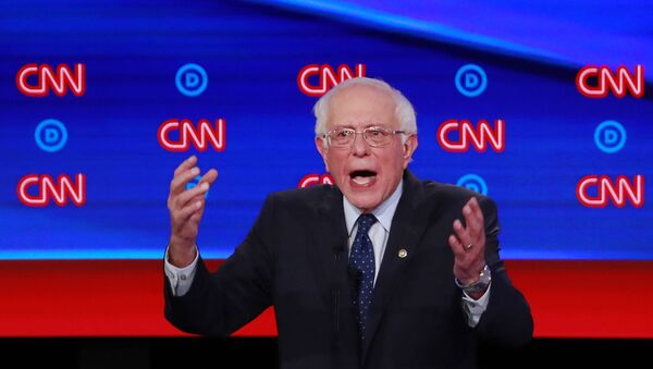 US Senator Bernie Sanders speaks on the first night of the second 2020 Democratic US presidential debate in Detroit, Michigan - Sputnik International