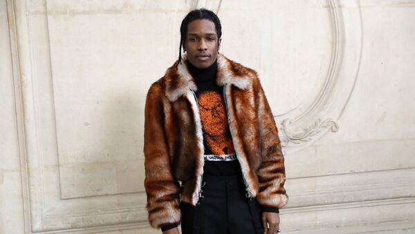  In this file photo taken on January 23, 2017 US rapper ASAP Rocky poses before the Christian Dior 2017 spring/summer Haute Couture collection on January 23, 2017 in Paris. - The Stockholm district court said on August 02, 2019, that US rapper A$AP Rocky should be released from custody, pending the verdict of an assault trial that has garnered global attention and stirred fan outrage - Sputnik International