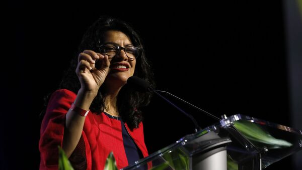 Representative. Rashida Tlaib (D, Michigan) addresses the NAACP's (National Association for the Advancement of Colored People) 110th National Convention at Cobo Center in Detroit, Michigan on July 22, 2019 - Sputnik International