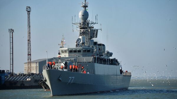Iran's Damavand destroyer during a visit to Makhachkala, southern Russia. File photo. - Sputnik International