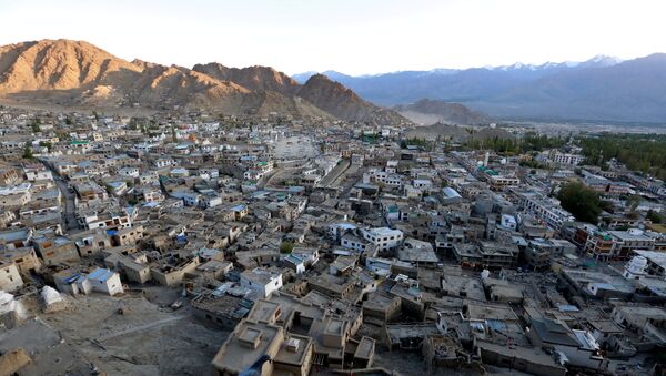 The sun sets in Leh, the largest town in the region of Ladakh, nestled high in the Indian Himalayas (File) - Sputnik International