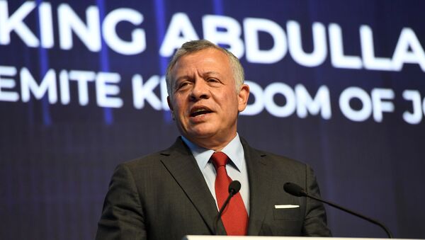 Jordan’s King Abdullah speaks at the International Conference on Cohesive Societies (ICCS) in Singapore on June 20, 2019.  - Sputnik International