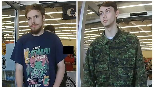 FILE PHOTO: Kam McLeod, 19 and Bryer Schmegelsky, 18, suspects in the murder of an Australian tourist and his American girlfriend in northern British Columbia, and charged with the second-degree murder of Leonard Dyck, are seen in a combination of still images from undated CCTV taken in Meadow Lake, Saskatchewan and released by the Royal Canadian Mounted Police (RCMP) July 26, 2019. - Sputnik International