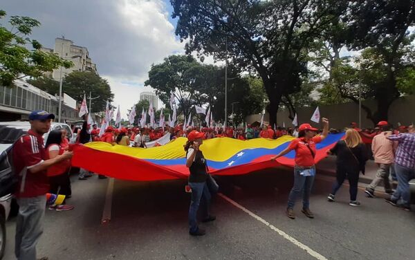Pro-Maduro protest in Caracas against US sanctions  - Sputnik International