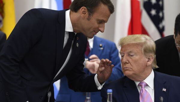 French President Emmanuel Macron speaks with President Donald Trump - Sputnik International