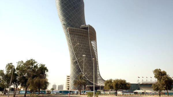 A view of the 160-metre Capital Gate tower, developed by the Abu Dhabi National Exhibition Company. File photo  - Sputnik International