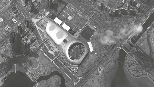 A satellite image appears to show Chinese military vehicles at Shenzhen Bay Sports Center in Shenzhen, China, August 12, 2019.  - Sputnik International