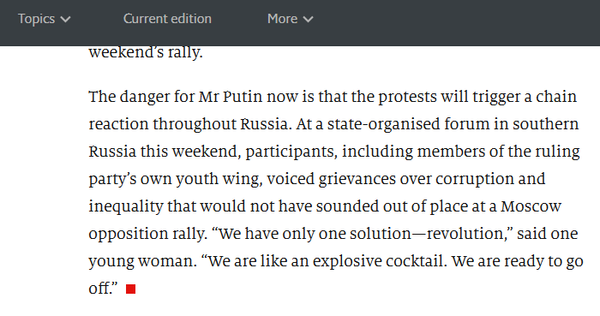 The Economist: Protests in Moscow show that Putin’s critics are getting stronger - Sputnik International