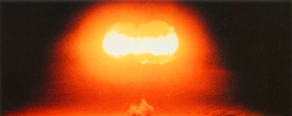 Operation Plumbob Stokes US nuclear weapons test, predicted yield 10-20 kt, August 7, 1957. Operation Plumbob Stokes US nuclear weapons test, predicted yield 10-20 kt, August 7, 1957. - Sputnik International