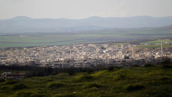 A general view shows Khan Sheikhoun in the southern countryside of Idlib  - Sputnik International