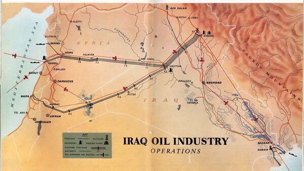 1950s map of Iraqi oil operations - Sputnik International