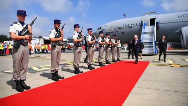 Britain's Prime Minister Boris Johnson arrives in Biarritz for the G7 summit, France, August 24, 2019. - Sputnik International
