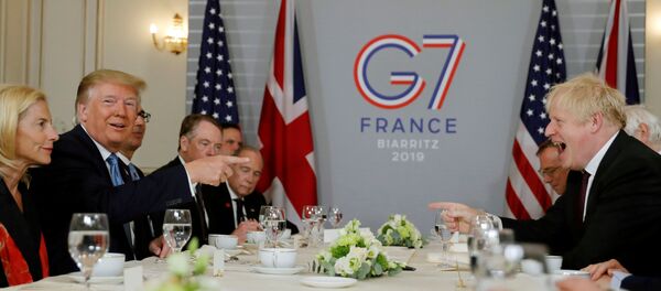 US President Donald Trump and Britain's Prime Minister Boris Johnson - Sputnik International