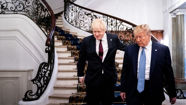 US President Donald Trump and Britain's Prime Minister Boris Johnson - Sputnik International