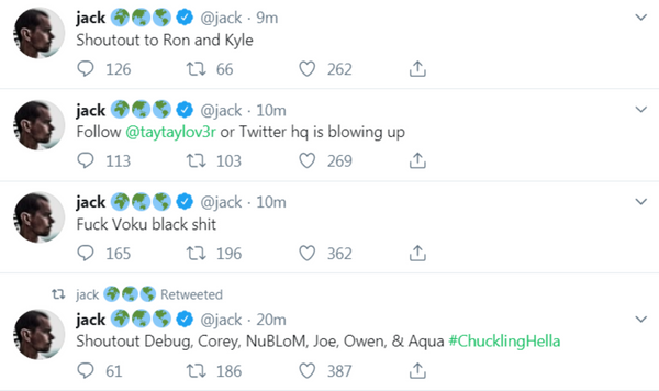 ‘Jack Was Compromised’: Twitter CEO Has Account Hacked, Filled With Hateful Tweets ‘Jack Was Compromised’: Twitter CEO Has Account Hacked, Filled With Hateful Tweets - Sputnik International