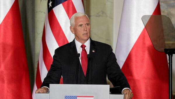 U.S. Vice President Mike Pence speak during a press conference in Warsaw, Poland September 2, 2019 - Sputnik International