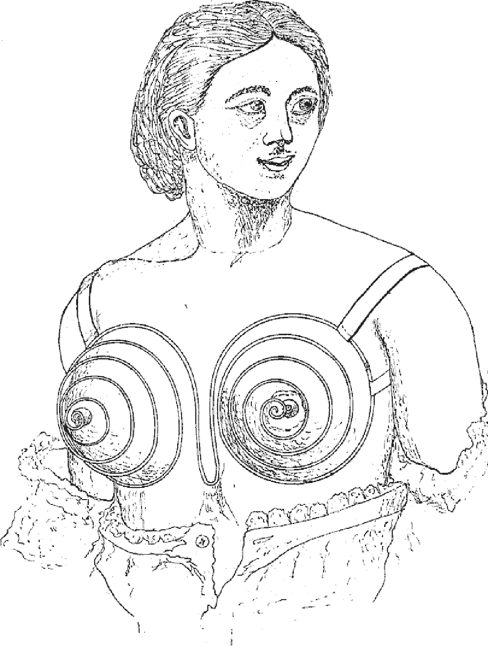 An image of a woman in a bra, 1864. - Sputnik International
