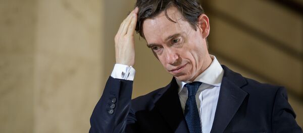Britain's International Development Secretary Rory Stewart reacts as he attends a press conference following a meeting hold by the United Nations on the Ebola disease in Democratic Republic of Congo, on July 15, 2019, in Geneva - Sputnik International