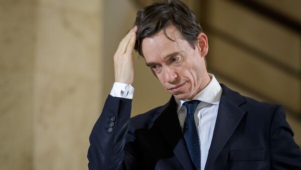 Britain's International Development Secretary Rory Stewart reacts as he attends a press conference following a meeting hold by the United Nations on the Ebola disease in Democratic Republic of Congo, on July 15, 2019, in Geneva - Sputnik International