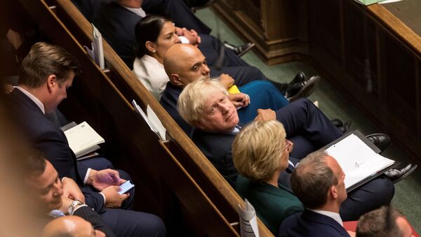 Britain's Prime Minister Boris Johnson looks on at the House of Commons in London, Britain September 3, 2019 - Sputnik International