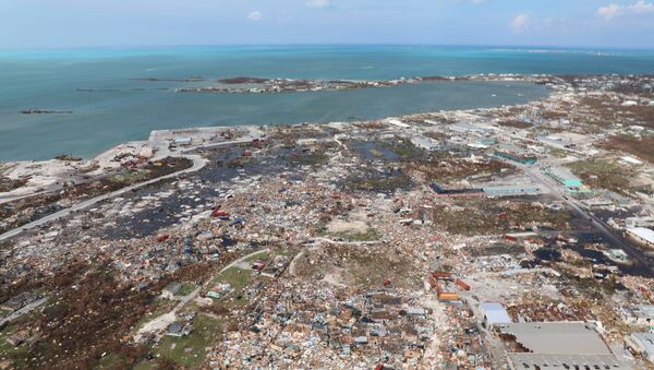   The destruction caused by Hurricane Dorian is seen from the air, in Marsh Harbor, Abaco Island, Bahamas, Wednesday, Sept. 4, 2019. The death toll from Hurricane Dorian has climbed to 20.  - Sputnik International