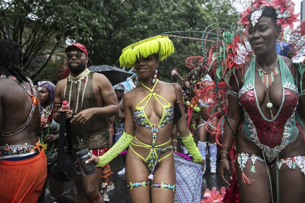 Revelers participate in the West Indian American Day Parade in the Brooklyn borough of New York, Monday, Sept. 2, 2019.  - Sputnik International