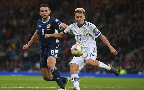 The Russian national football team scored a comeback victory in a UEFA Euro 2020 Qualifying match against Scotland - Sputnik International