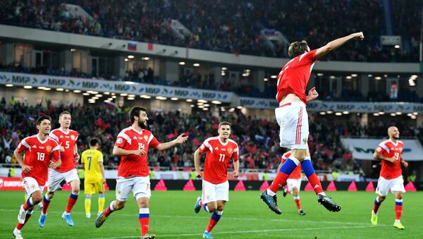 The Russian national football team won a UEFA Euro 2020 qualifying match against Kazakhstan on Monday with the final score of 1-0 - Sputnik International