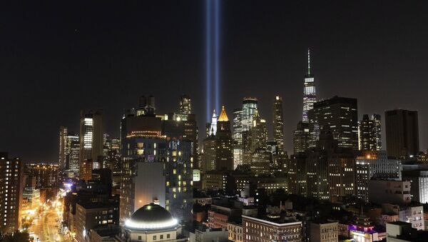 The Tribute in Light rises above the lower Manhattan skyline, Tuesday, Sept. 10, 2019 in New York. Wednesday marks the 18th anniversary of the terror attacks against the United States of Sept. 11, 2001 - Sputnik International