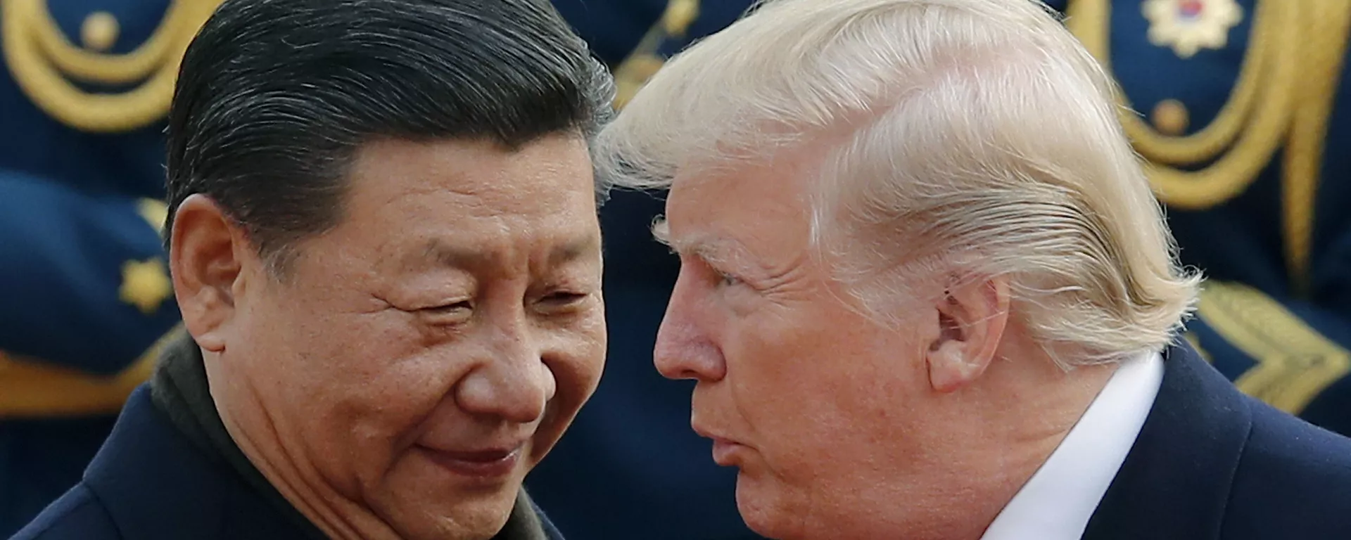 FILE - In this Nov. 9, 2017, file photo, U.S. President Donald Trump, right, chats with Chinese President Xi Jinping during a welcome ceremony at the Great Hall of the People in Beijing - Sputnik International, 1920, 17.09.2024