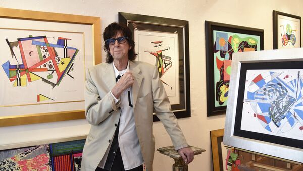 Rick Ocasek attends a media event prior to his art show 'Abstract Reality' at Wentworth Gallery - Sputnik International