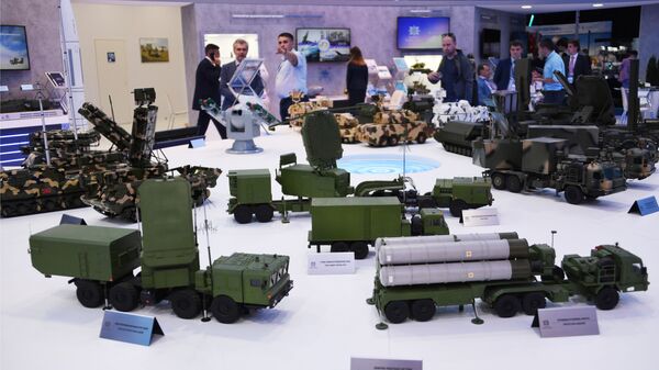 Almaz-Antey Corporation's display at the Army-2019 expo outside Moscow. - Sputnik International