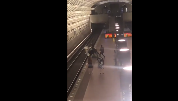 Cellphone footage captures multiple US teenagers attacking Metro commuters - Sputnik International
